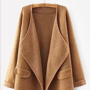 Khaki sweater coat